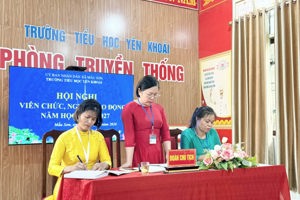 HỘI NGHỊ VIÊN CHỨC TRƯỜNG TIỂU HỌC YÊN KHOÁI NĂM HỌC 2026 – 2027